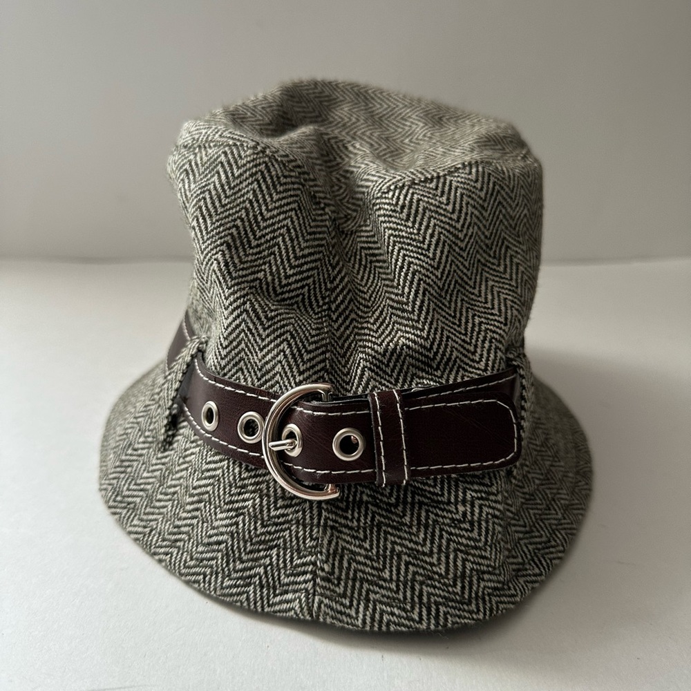 Filippo Catarzi Wool Blend Belted Bucket Hat Women’s OS Made In Italy